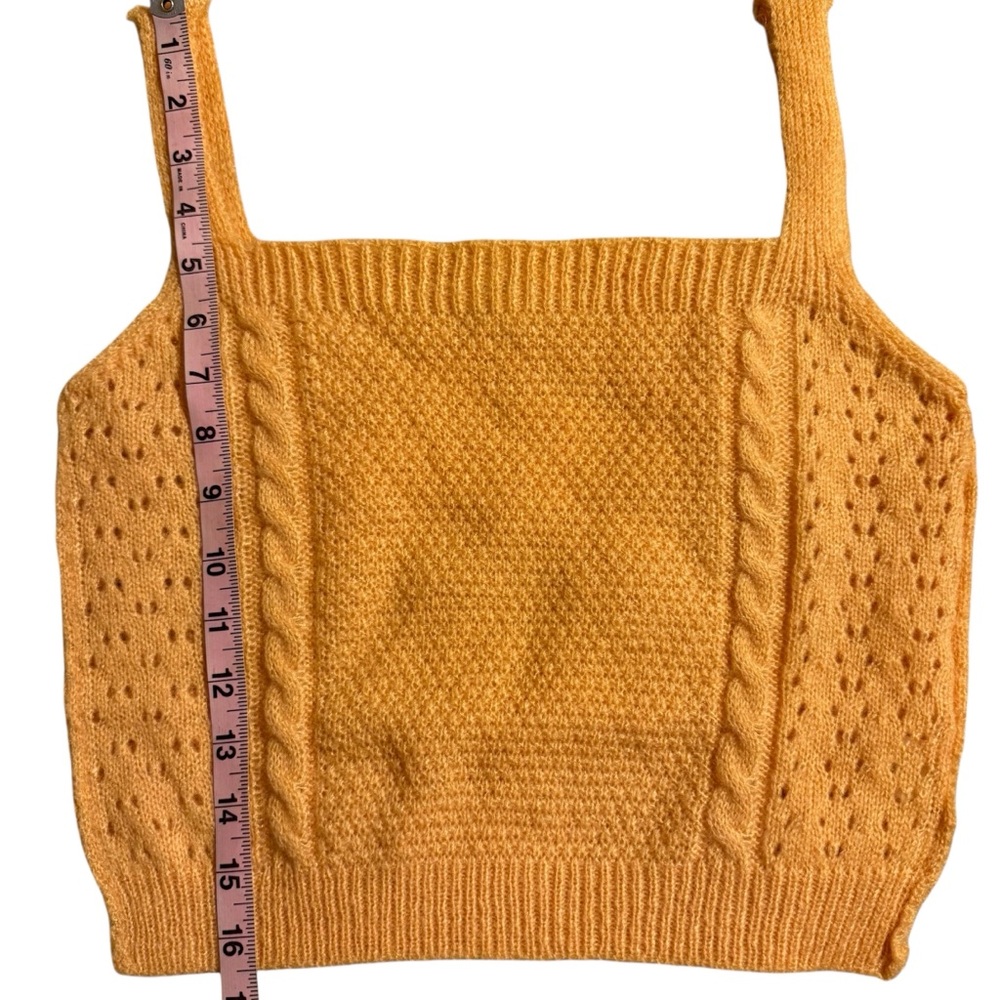 NWOT POL Yellow Knit Sweater Tank Top Size Large - Picture 4 of 4